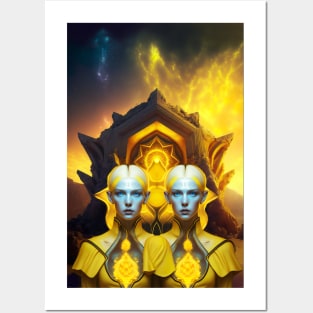 Gemini Energy Divine Feminine Astrology Art Posters and Art